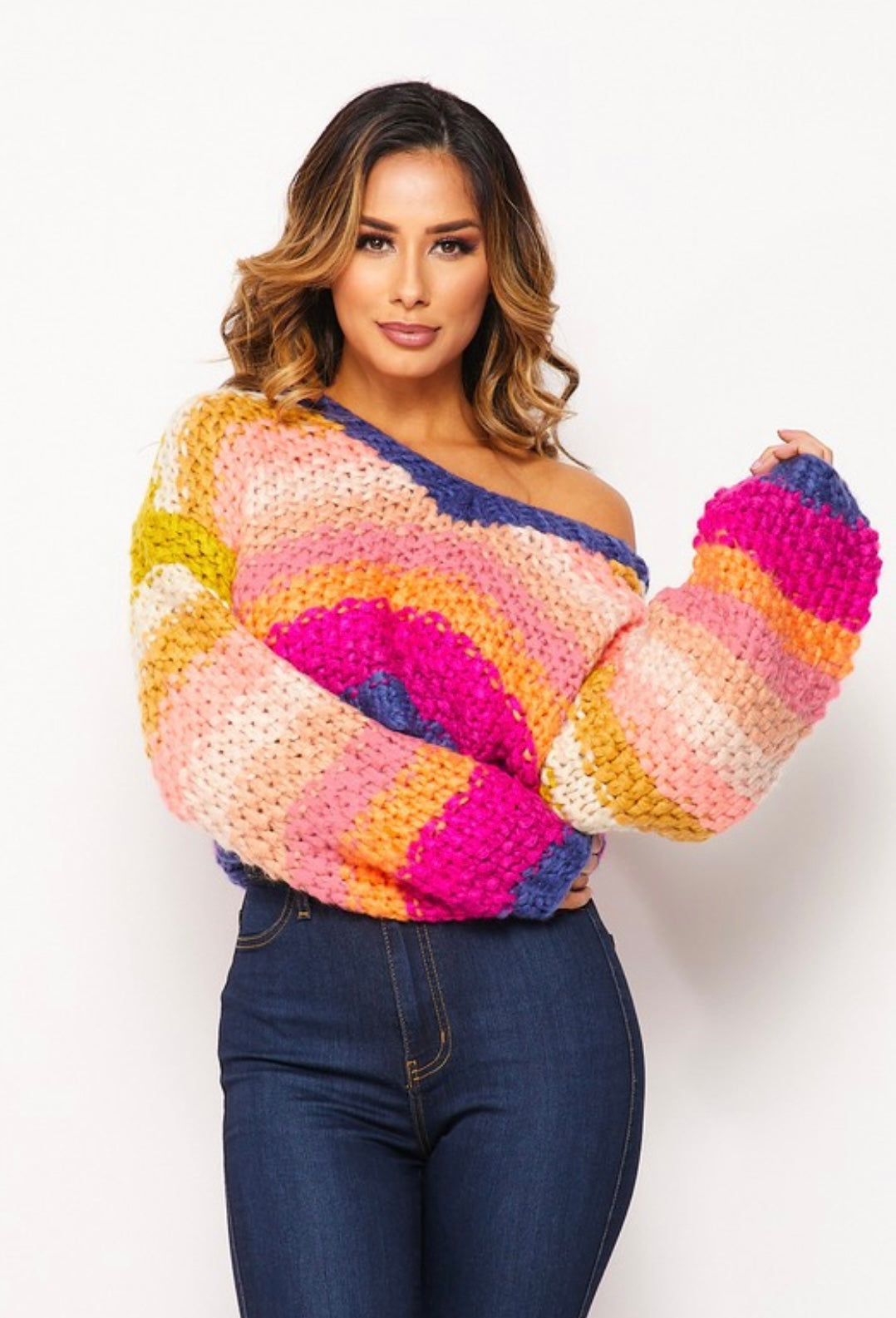 Sunshine Cropped Knit Sweater